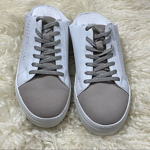 Steve Madden White Slip On Vegan Leather Sneakers 8M - Picture 2 of 5